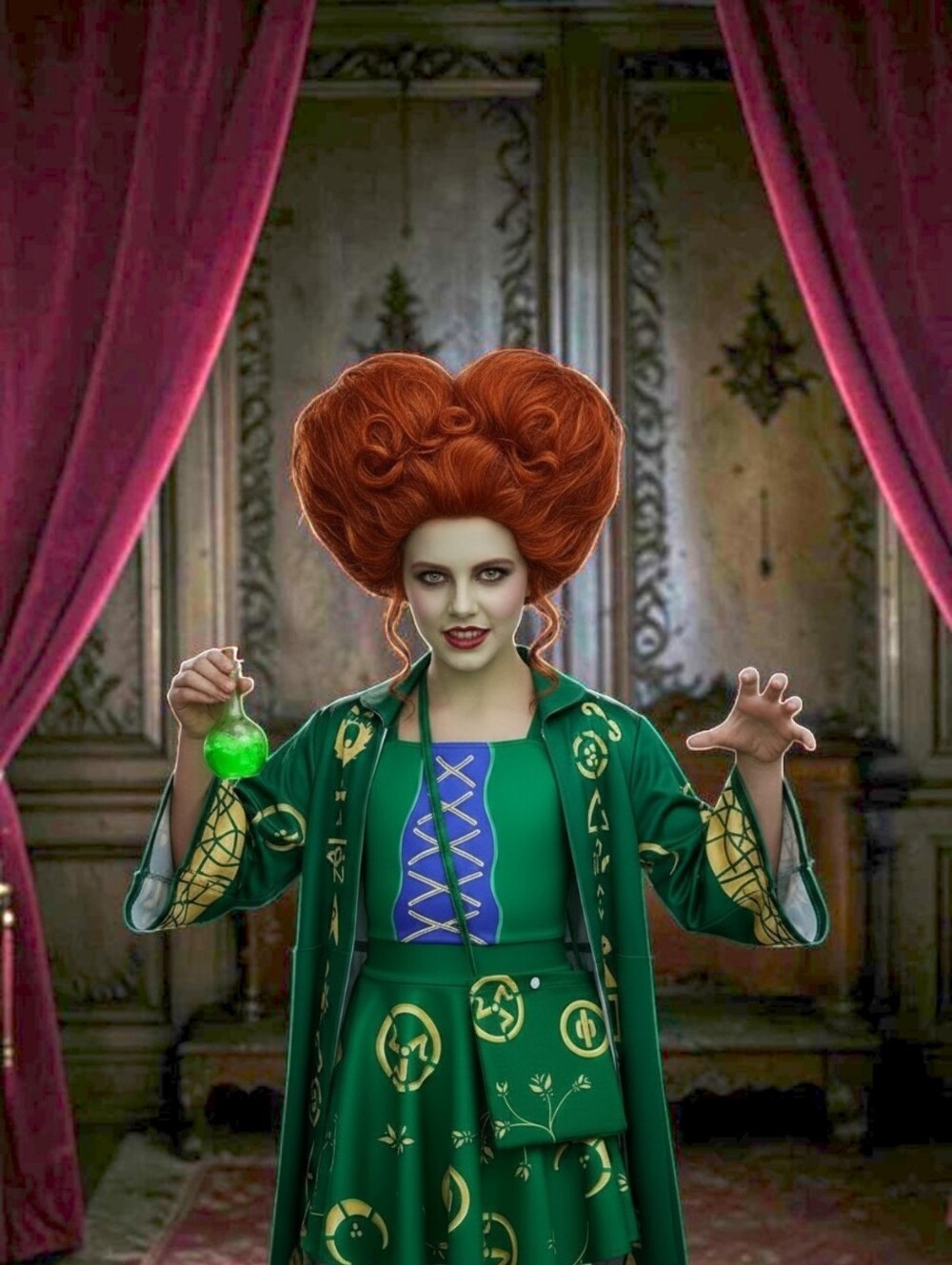 Girls Hocus Pocus Winifred Inspired Kids Costume, 8-9